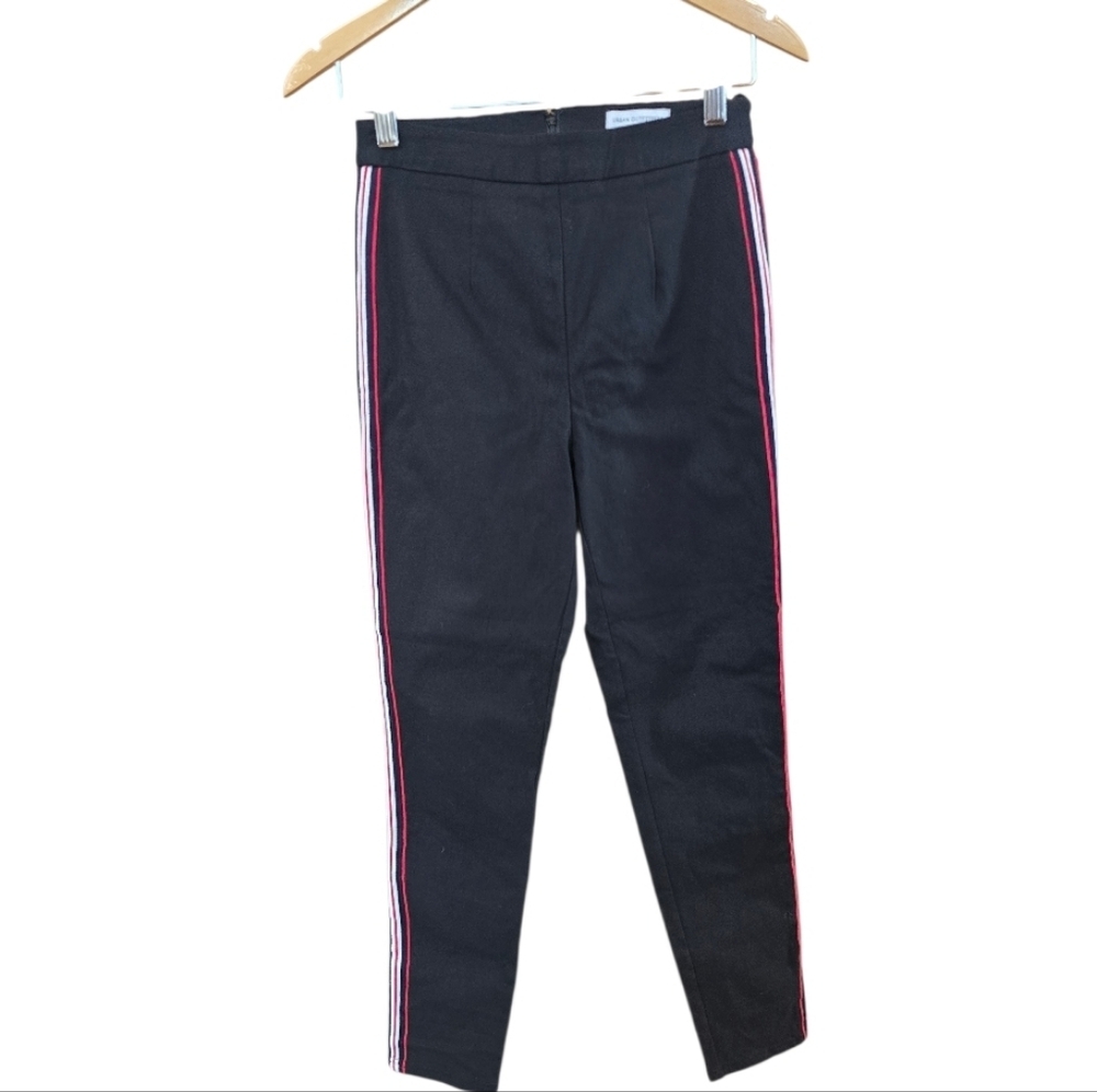 Urban Outfitters High Rise Black Red White Stripe Skinny Ankle Pants M